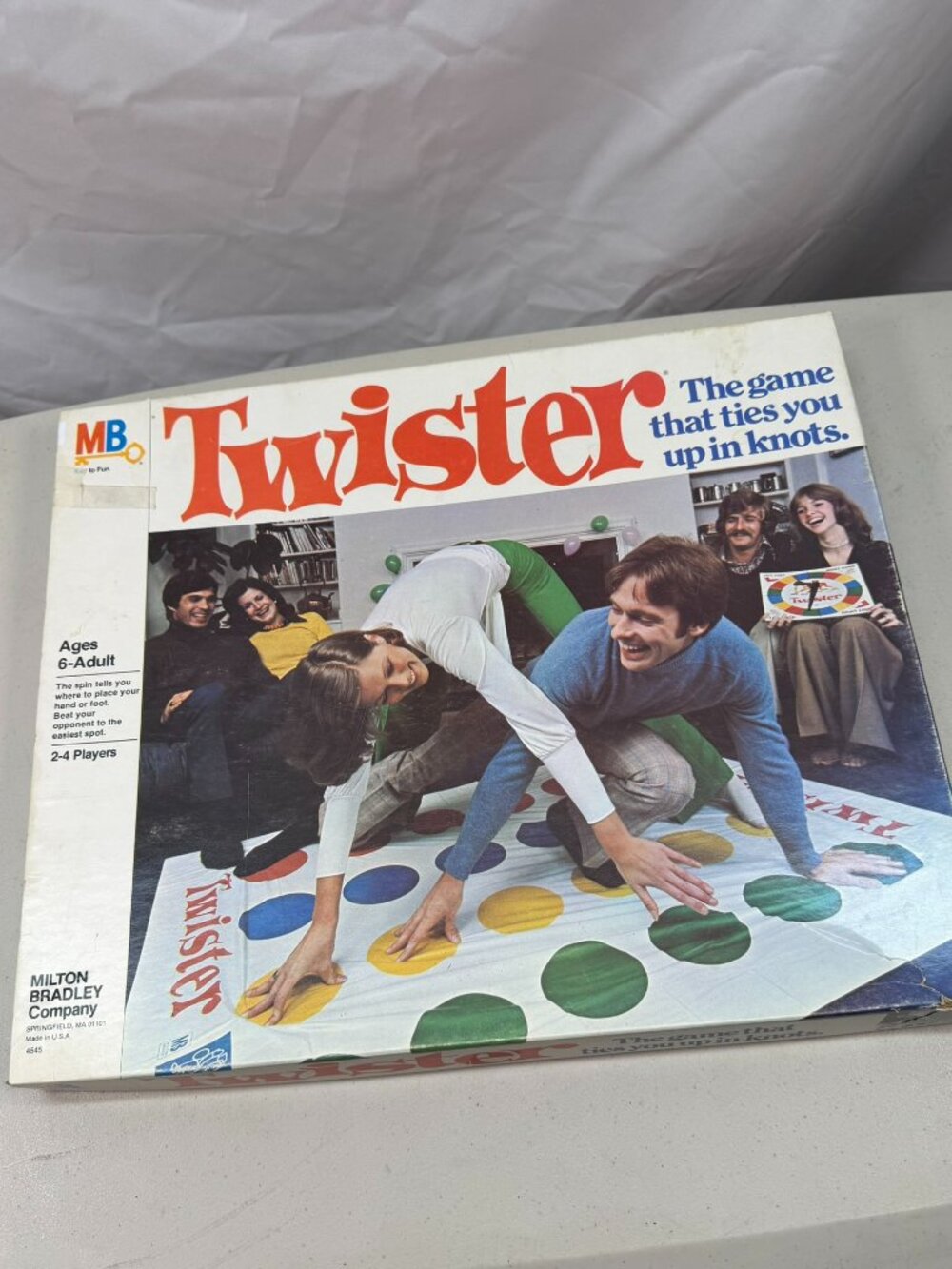 Vintage 1974 Twister Game – Complete Milton Bradley Set Box Mat Spinner